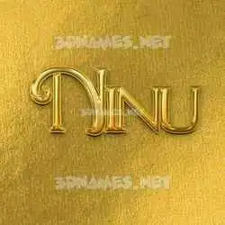 ninu in All Gold style - 3D name wallpaper
