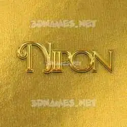 nipon in All Gold style - 3D name wallpaper