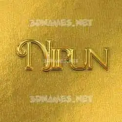 nipun in All Gold style - 3D name wallpaper
