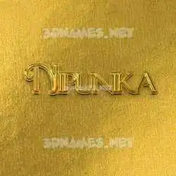 nipunika in All Gold style - 3D name wallpaper