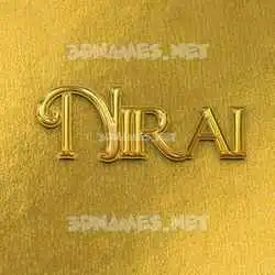 nirai in All Gold style - 3D name wallpaper