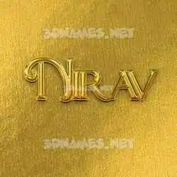 nirav in All Gold style - 3D name wallpaper