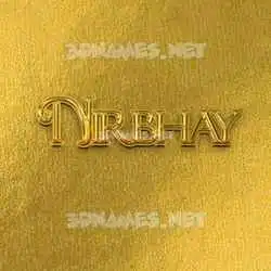 nirbhay in All Gold style - 3D name wallpaper
