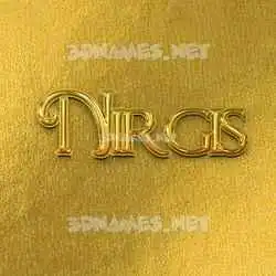 nirgis in All Gold style - 3D name wallpaper