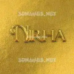 nirha in All Gold style - 3D name wallpaper