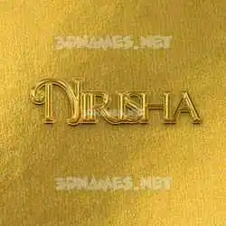 nirisha in All Gold style - 3D name wallpaper
