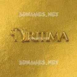 niritima in All Gold style - 3D name wallpaper