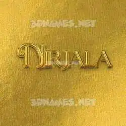 nirjala in All Gold style - 3D name wallpaper
