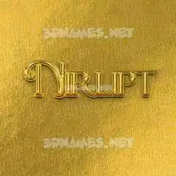 nirlipt in All Gold style - 3D name wallpaper