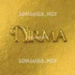 nirma in All Gold style - 3D name wallpaper