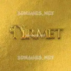 nirmet in All Gold style - 3D name wallpaper