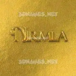 nirmla in All Gold style - 3D name wallpaper