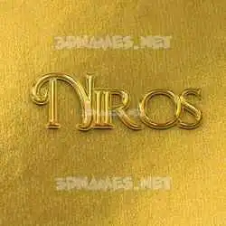 niros in All Gold style - 3D name wallpaper