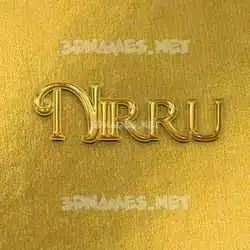 nirru in All Gold style - 3D name wallpaper