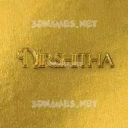 nirshitha in All Gold style - 3D name wallpaper