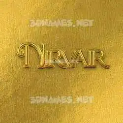 nirvair in All Gold style - 3D name wallpaper