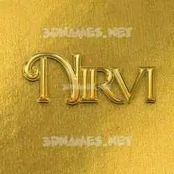 nirvi in All Gold style - 3D name wallpaper