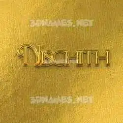 nischith in All Gold style - 3D name wallpaper