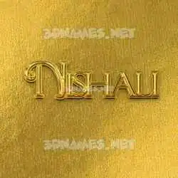 nishali in All Gold style - 3D name wallpaper