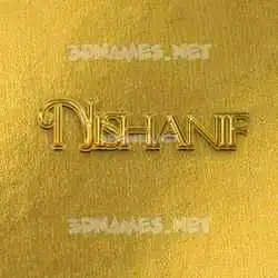 nishanif in All Gold style - 3D name wallpaper