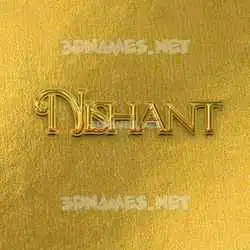 nishant in All Gold style - 3D name wallpaper