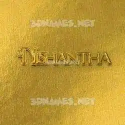 nishantha in All Gold style - 3D name wallpaper