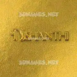nishanthi in All Gold style - 3D name wallpaper