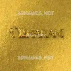 nisharani in All Gold style - 3D name wallpaper