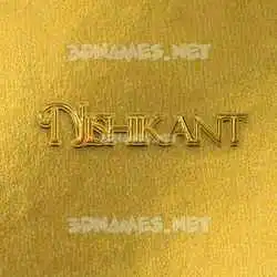 nishikant in All Gold style - 3D name wallpaper