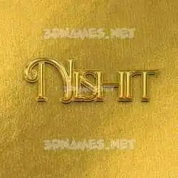 nishit in All Gold style - 3D name wallpaper