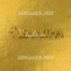 nishmitha in All Gold style - 3D name wallpaper
