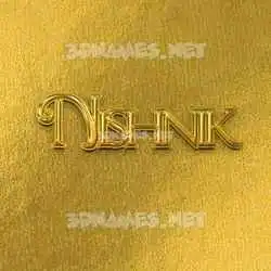 nishnik in All Gold style - 3D name wallpaper