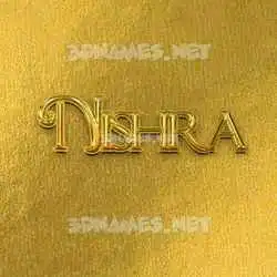 nishra in All Gold style - 3D name wallpaper