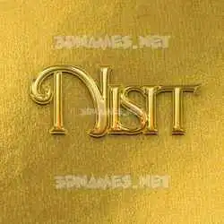 nisit in All Gold style - 3D name wallpaper