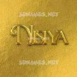 nisiya in All Gold style - 3D name wallpaper