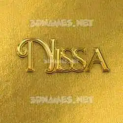 nissa in All Gold style - 3D name wallpaper