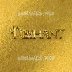 nisshant in All Gold style - 3D name wallpaper