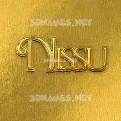 nissu in All Gold style - 3D name wallpaper