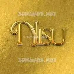 nisu in All Gold style - 3D name wallpaper