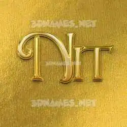 nit in All Gold style - 3D name wallpaper
