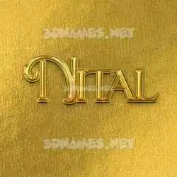 nital in All Gold style - 3D name wallpaper