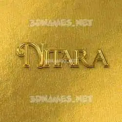 nitara in All Gold style - 3D name wallpaper