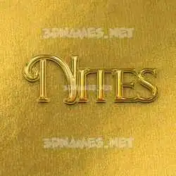 nites in All Gold style - 3D name wallpaper