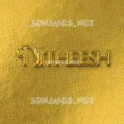 nitheesh in All Gold style - 3D name wallpaper