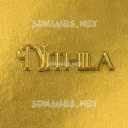 nithila in All Gold style - 3D name wallpaper