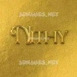 nithy in All Gold style - 3D name wallpaper