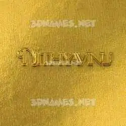 nithyavinu in All Gold style - 3D name wallpaper