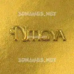 nitigya in All Gold style - 3D name wallpaper