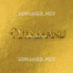 nitinbhanu in All Gold style - 3D name wallpaper