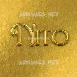 nito in All Gold style - 3D name wallpaper